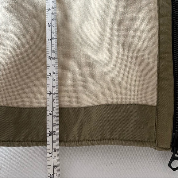 Denham : Sherpa Lined Knit + Felt Patch Asymmetric Zip Jacket : Medium - Picture 16 of 16